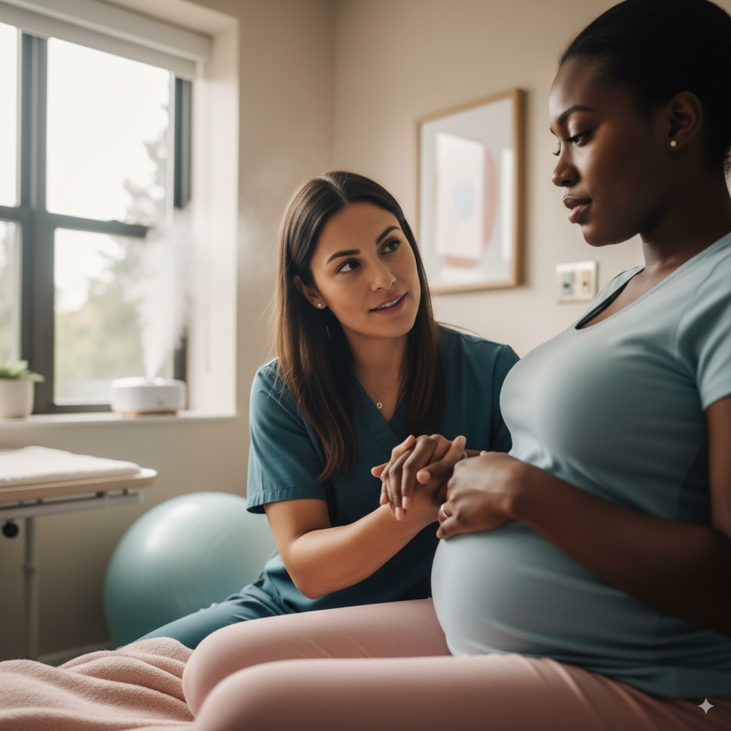 Pregnant woman illustration